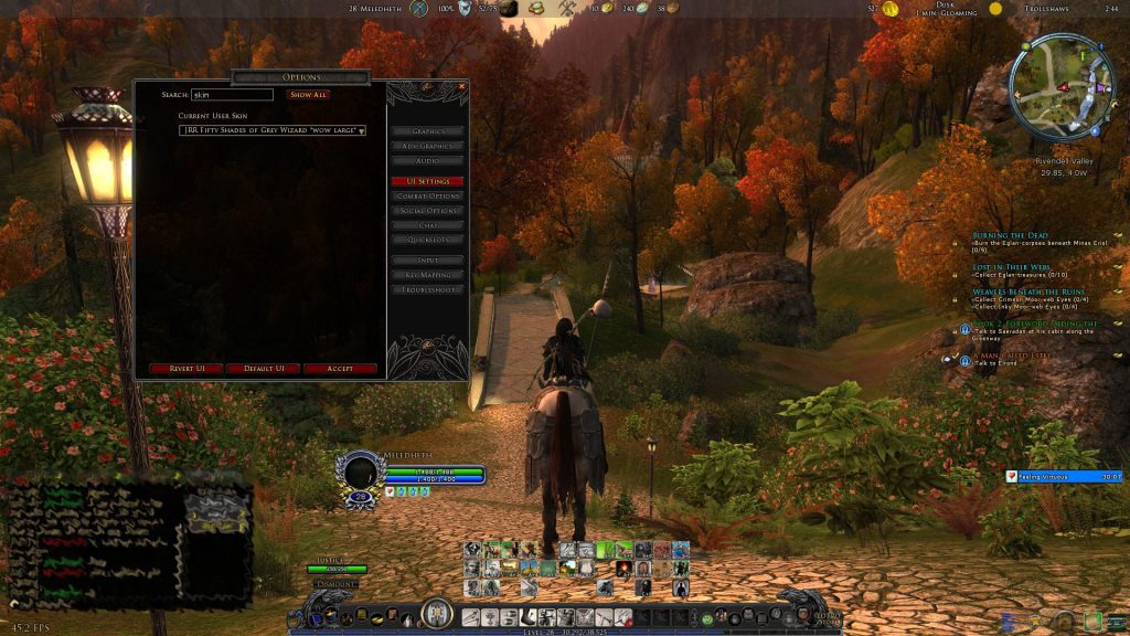 Cómo cambiar la skin de la interfaz de LOTRO